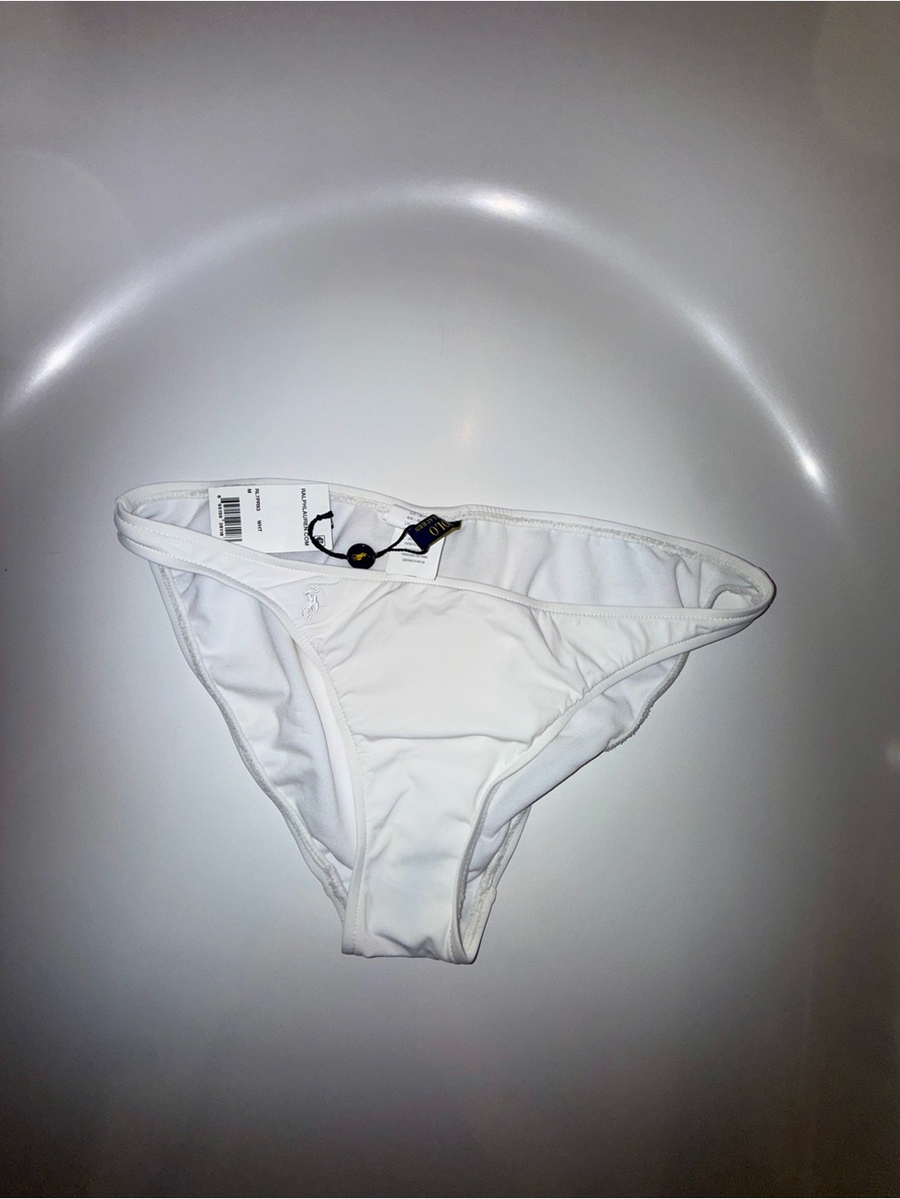 Ralph Lauren White Bikini Bottom Swim Bottom Size Medium NWT